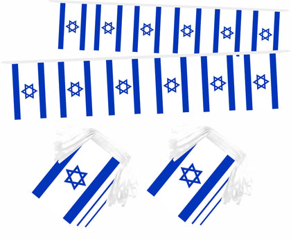 LUSEOAN Israel mini flag banner assembly for durable indoor and outdoor decor