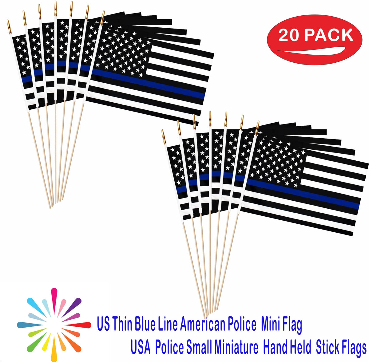 LUSEOAN flag pole with safe rounded spearhead for family events.