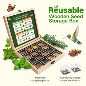 LUSH&DEW gift-ready seed bank ideal for gardeners and cooks.