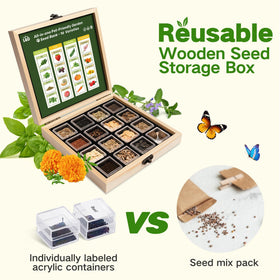 LUSH&DEW wooden seed gift set for garden lovers