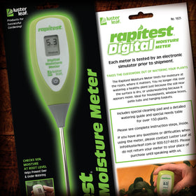 Luster Leaf Digital Moisture Meter with printed plant list aids quick plant care decisions