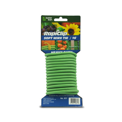 Luster Leaf Rapiclip heavy-duty soft wire tie in green ideal for secure garden projects