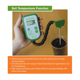 Luster Leaf Rapitest 1835 corded probe enables easy, simultaneous measurements in beds or pots.