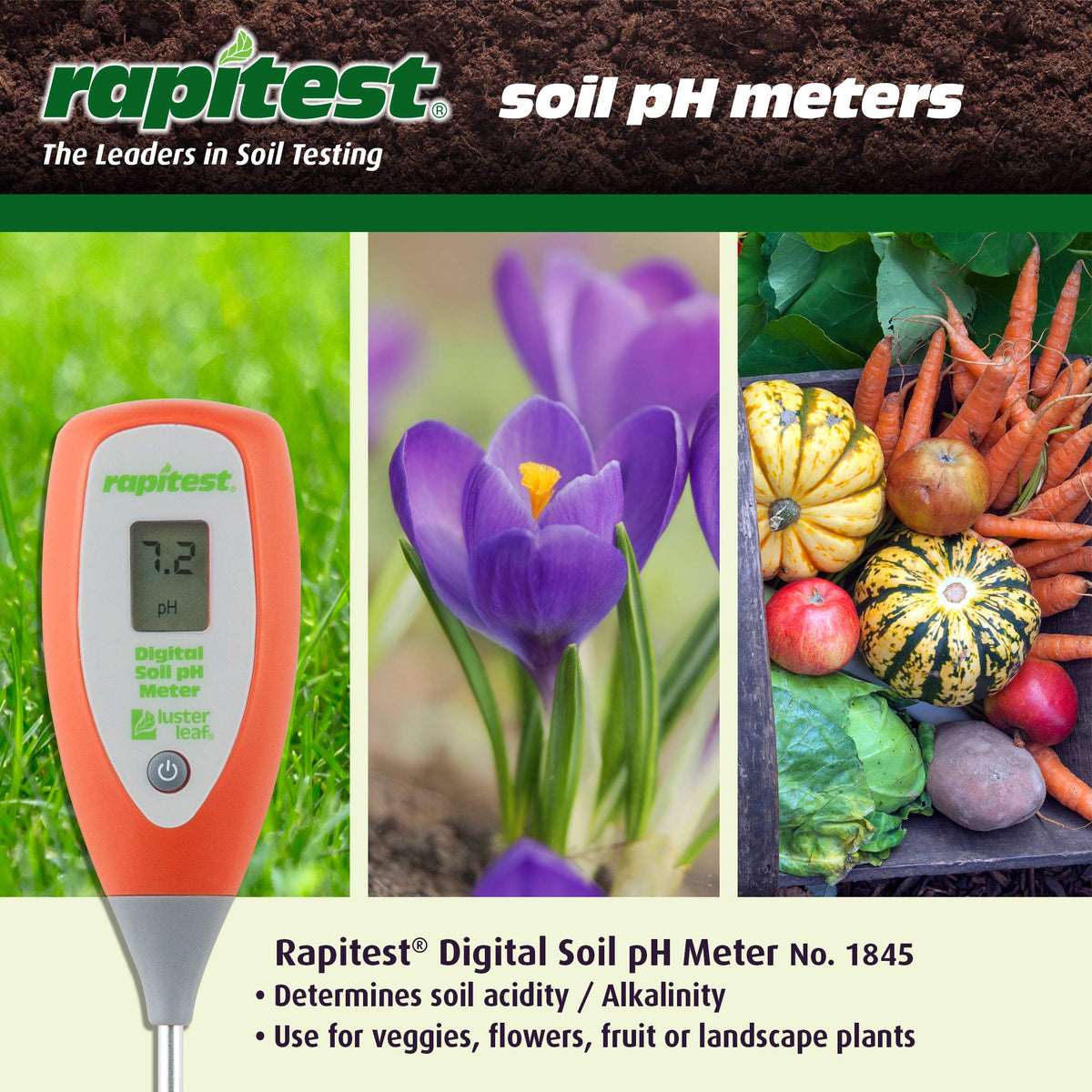 Luster Leaf Rapitest printed plant list helps plan pH-friendly choices.