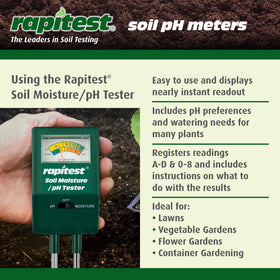 Luster Leaf Rapitest back view highlights durable design and soil only usage