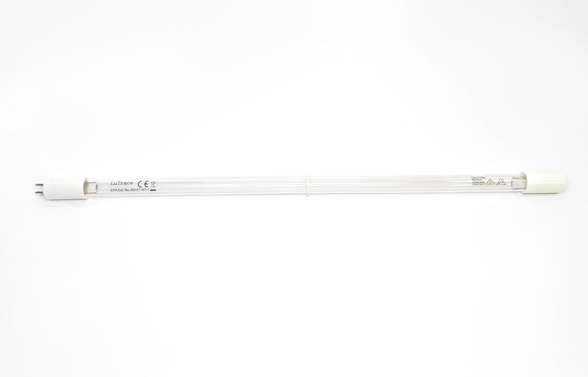 Lutrace A20057 57W lamp on shelf, OEM-grade replacement for UV purification units.