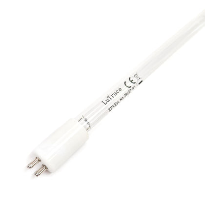 Lutrace A20057 57W UV lamp close-up, ready for drop-in replacement in UV water systems.