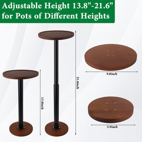 LUTTY extension pole with adjustable riser shows telescoping height for different pot sizes.