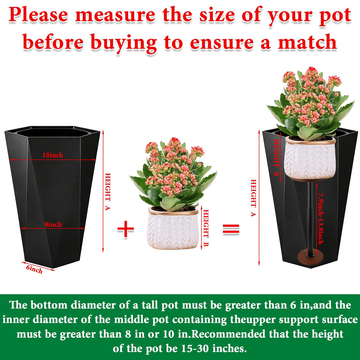 LUTTY adjustable riser reduces soil waste and moves pots easily