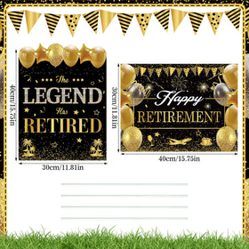 LUUFILx Retirement party photo prop yard sign for celebrations