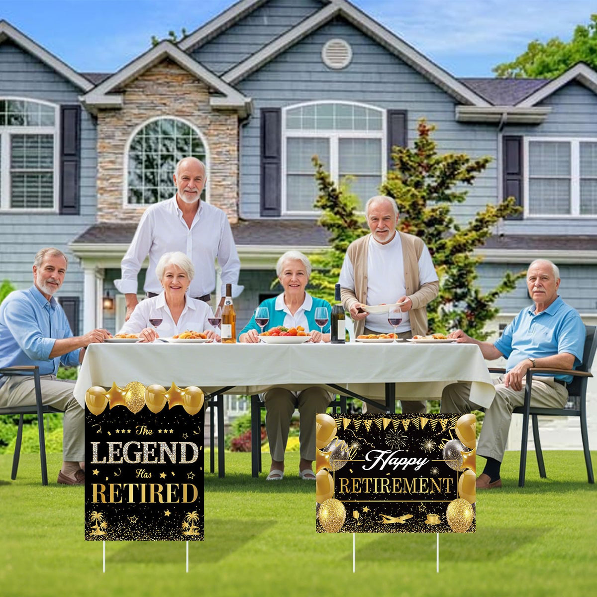 LUUFILx Waterproof retirement yard sign withstands wind and rain