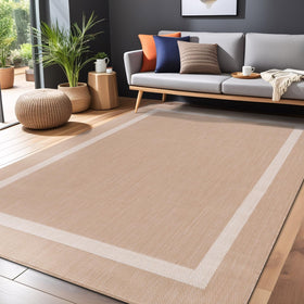 Luul Home border rug 9x12 patio entrance mat, welcomes guests with style.