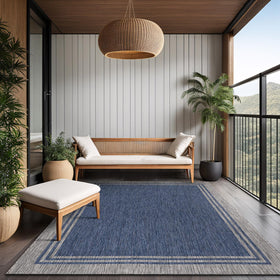 Luul Home easy-clean outdoor rug; hose-down care keeps decks tidy.