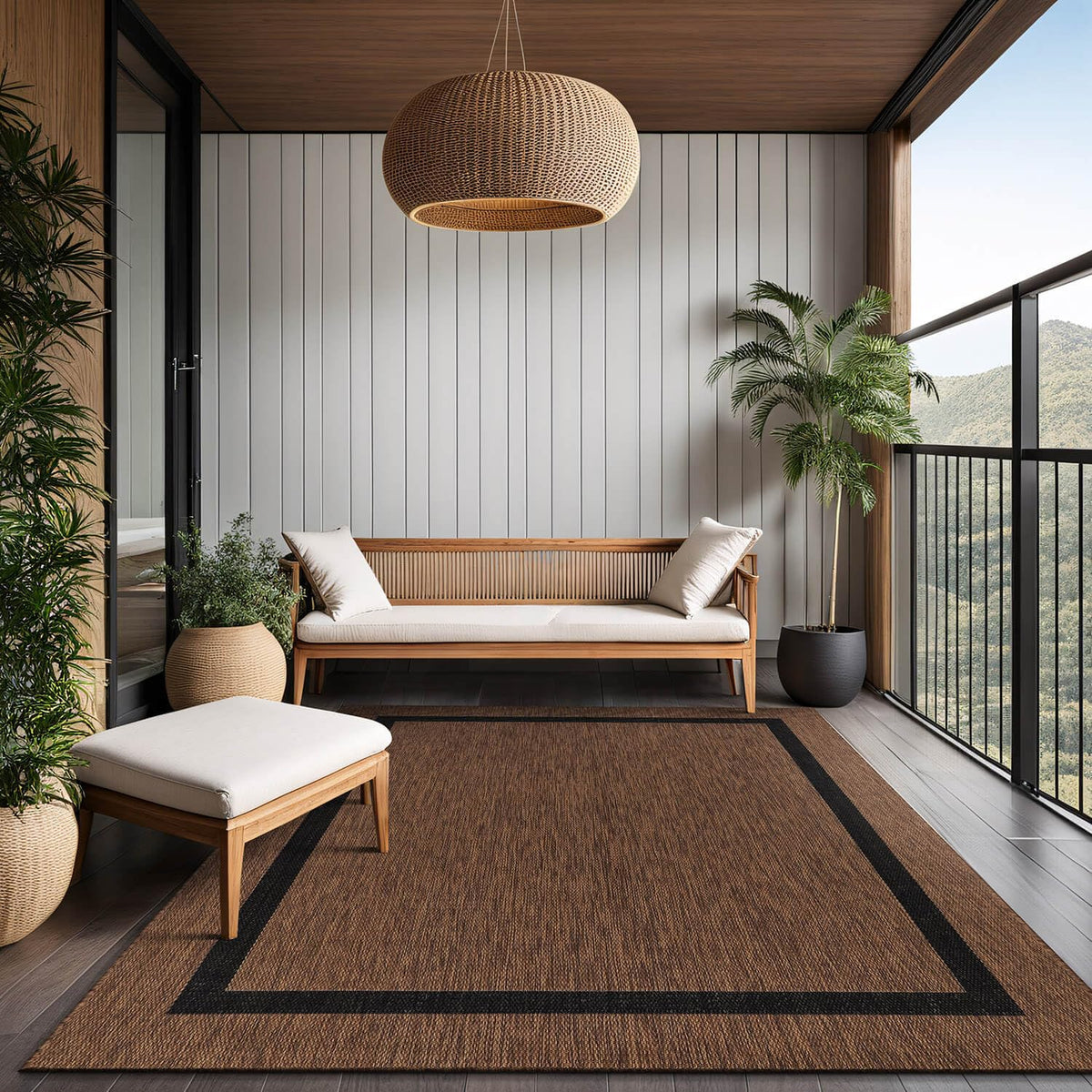 Luul Home easy-clean outdoor rug cleans with hose or vacuum