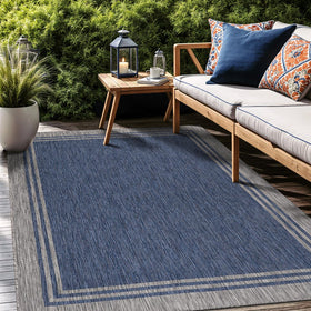 Luul Home stain-resistant outdoor rug beige; resists spills during outdoor meals.