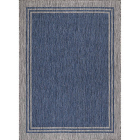 Luul Home washable outdoor rug in blue; easy to clean after outdoor use.