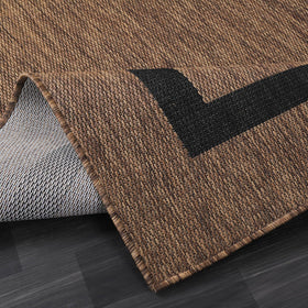 Luul Home bordered rug entryway decor showcases versatile indoor outdoor use.