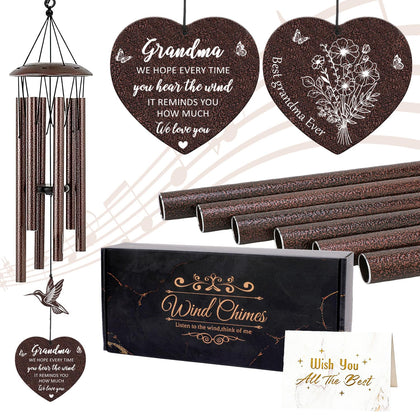 Luvsweets 36-inch bronze wind chime for Grandma, outdoor ready