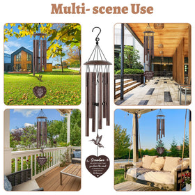 Luvsweets wind chime in garden sunlight creating calming ambiance