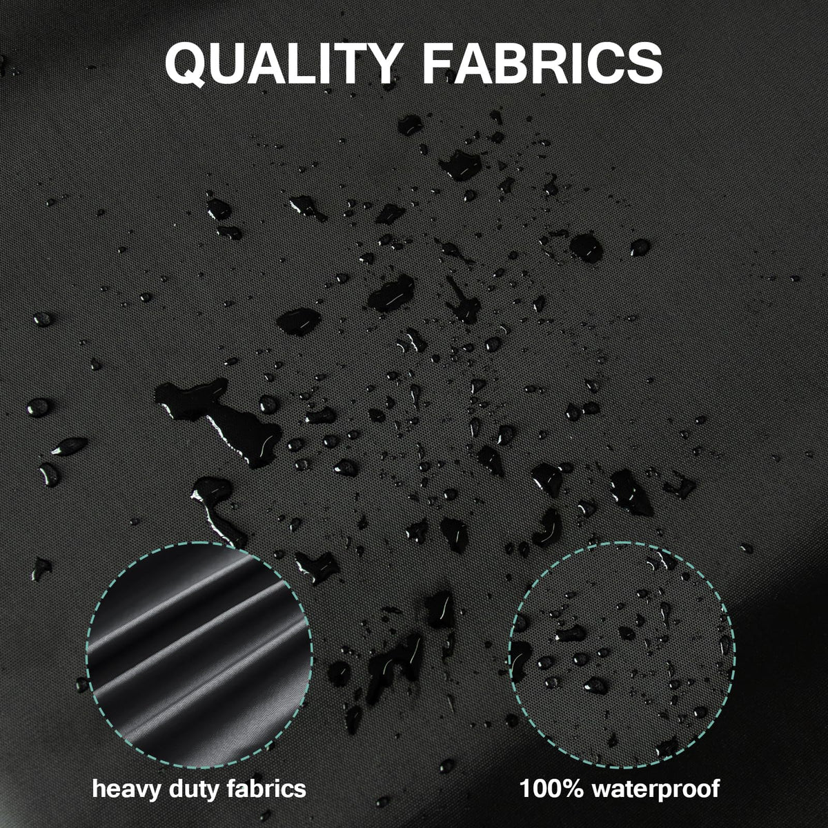 Luv4babe PU-backed outdoor cover highlighting durable backing