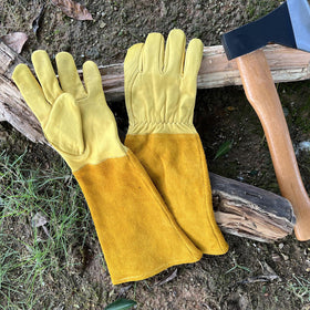 Luvaswel breathable cowhide gloves keep hands cool during long gardening sessions.