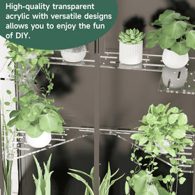 LUVCOSY acrylic shelf butterfly shape enhances airflow and display for plants