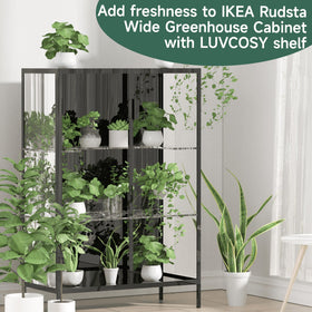LUVCOSY acrylic shelf easy to install without screws for quick makeover