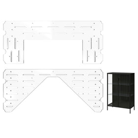 LUVCOSY acrylic shelf triangular shape for versatile Rudsta cabinet organization