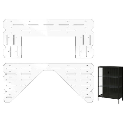 LUVCOSY acrylic shelf triangular shape for versatile Rudsta cabinet organization