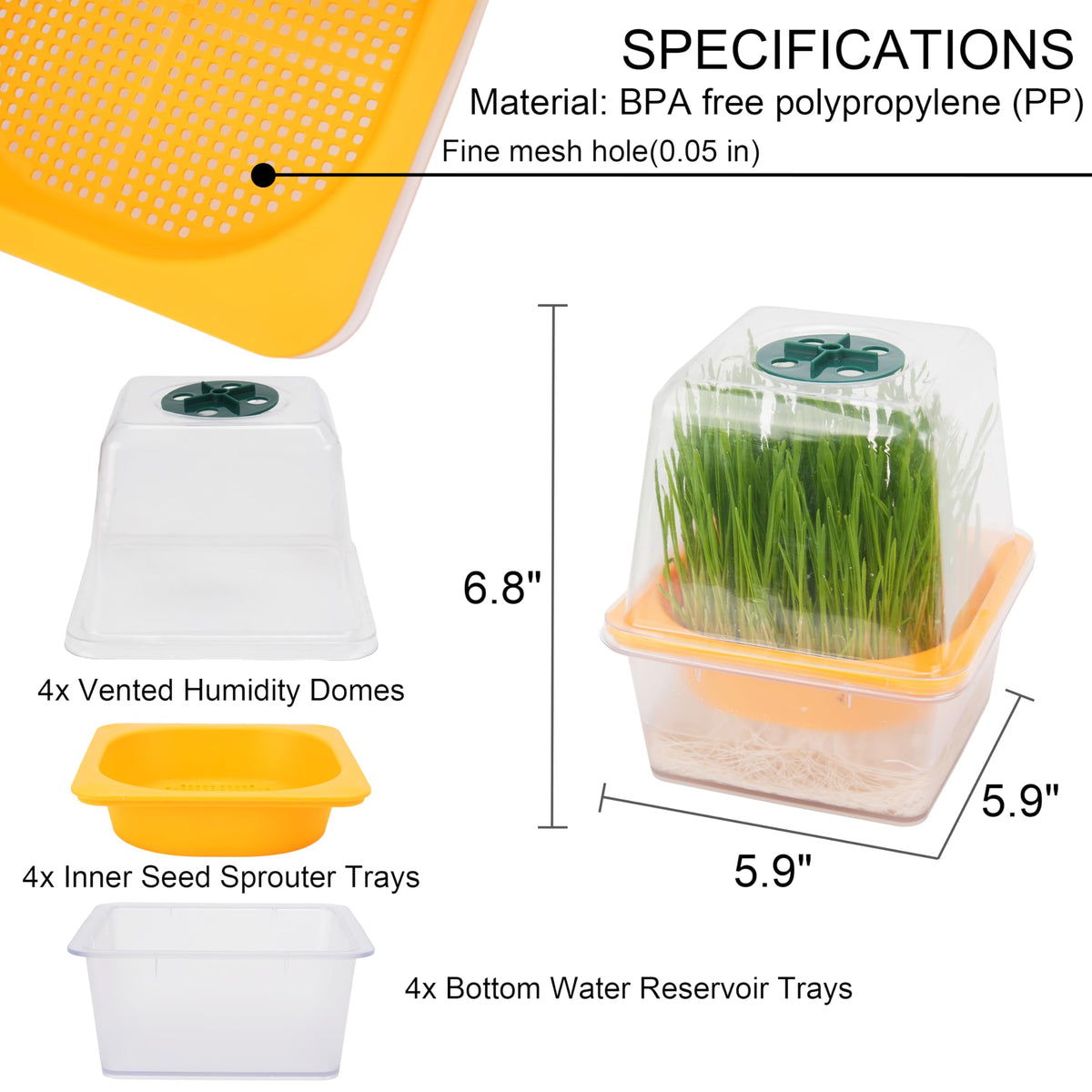 LUVCOSY bottom-tray dishwasher-safe for easy cleanup after harvest