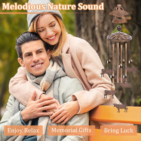 Luvsweets aluminum tubes and bells produce soothing garden sounds.