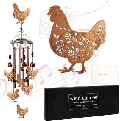 Luvsweets chicken wind chime main chicken adds rustic outdoor charm
