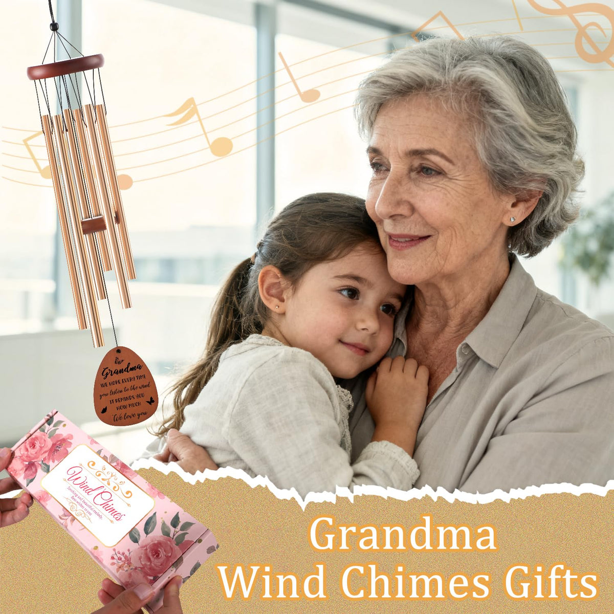Luvsweets grandma wind chime for birthday, a touching, lasting reminder.