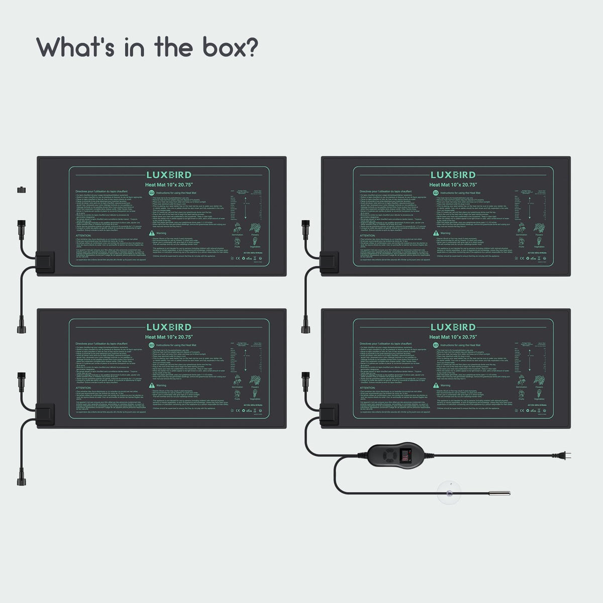 Luxbird waterproof connectors enable end-to-end mat linking.