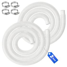 LuxBlue 2Pcs 59-inch pool hose with clamps for above-ground filtration