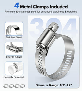 LuxBlue pool hose in use, showing easy setup and reach