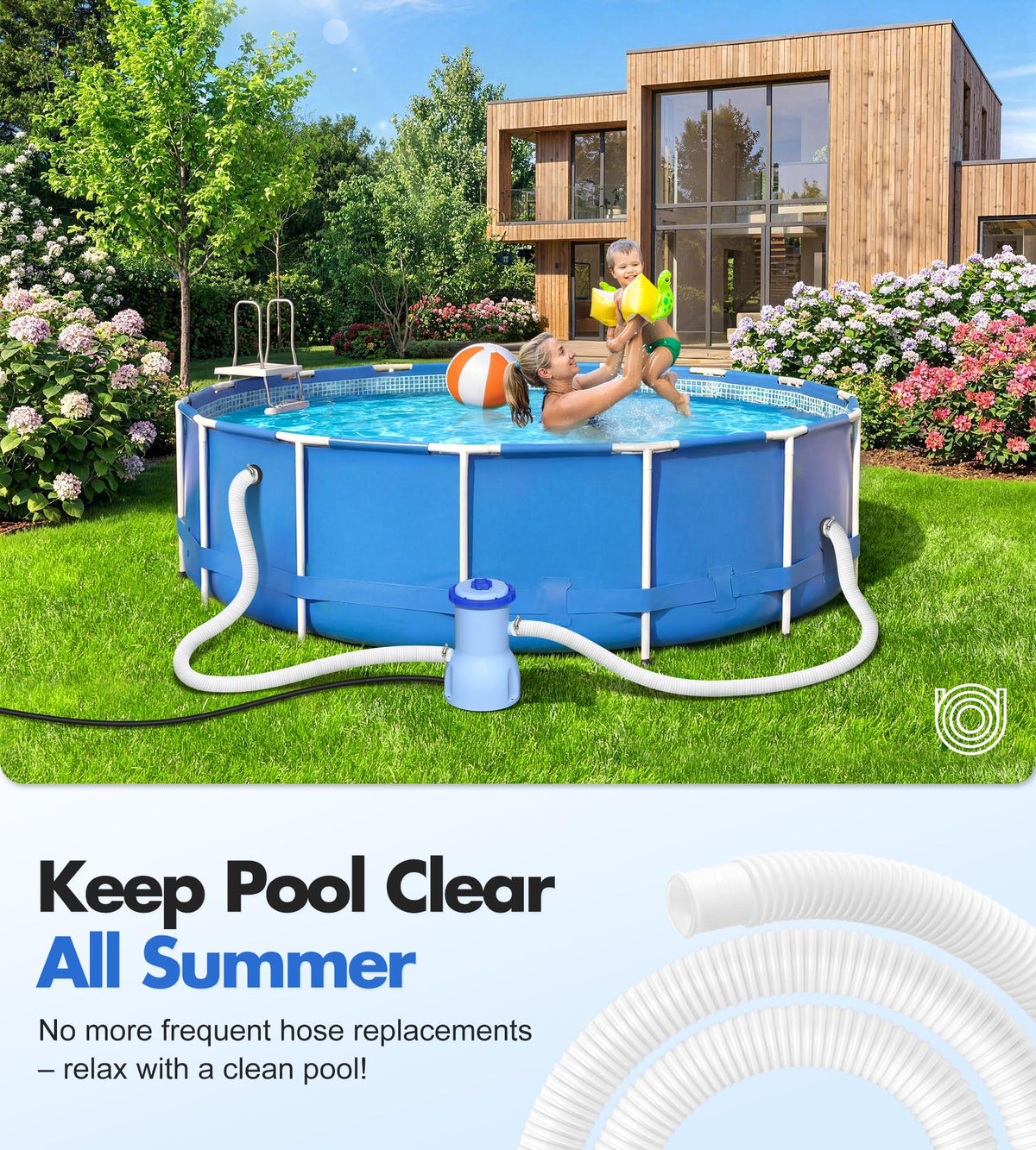 LuxBlue hose compatibility with Intex 607/637 above-ground pumps