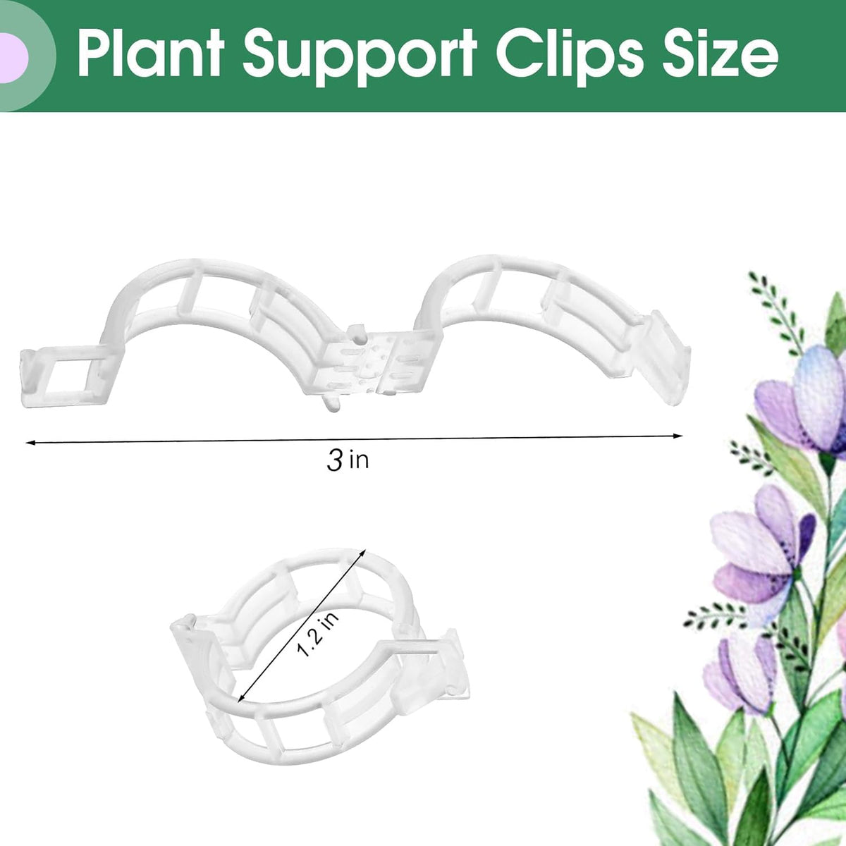 Luxdesc tomato clips on a trellis supporting upright growth for tomato plants.