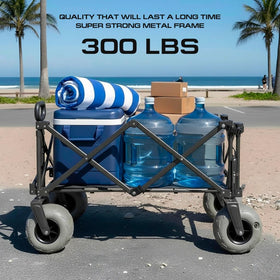 Luxel Beach Cart with cup holders keeps drinks accessible during outdoor outings