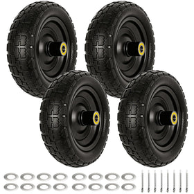 Luxlead 10-inch flat-free wheel for carts—puncture-free mobility on grass and gravel.