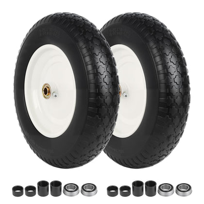 Luxlead 14-5-inch flat-free wheelbarrow tire ready for rugged tasks with puncture resistance.