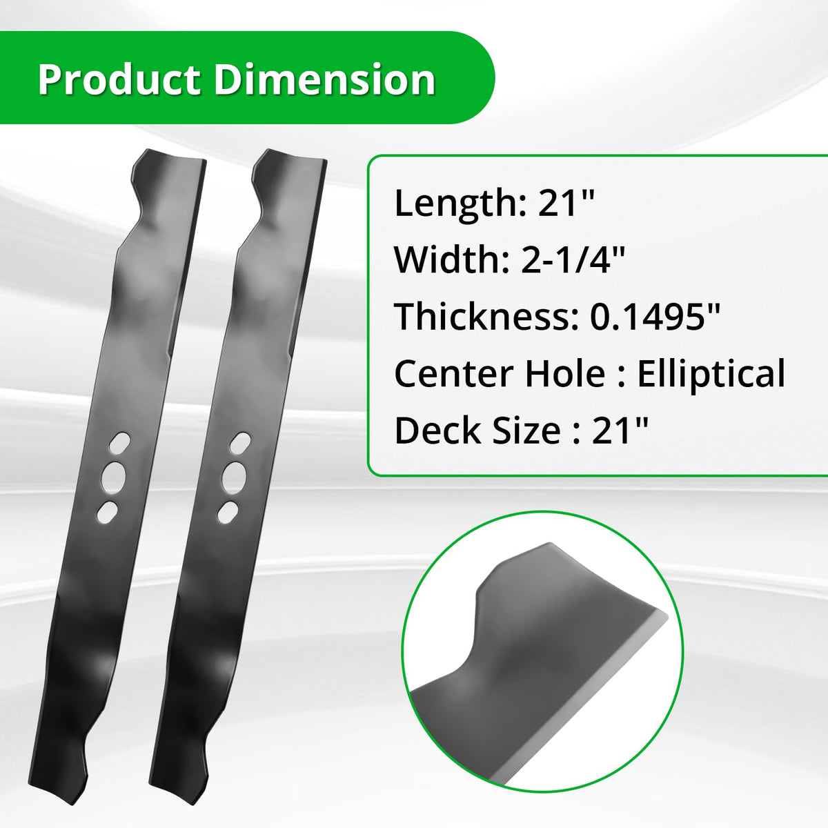 Luxlead Murray-fit blade for 21-inch decks.