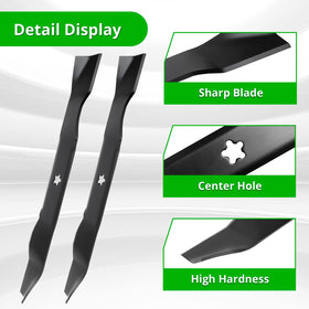 Luxlead 2-pack mower blades for 42-inch decks provide versatile replacement