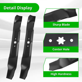 Luxlead 42-inch deck mulching blades enhance airflow for cleaner clippings and even cuts