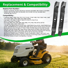 Luxlead heavy-duty steel blades with rust-resistant coating resist wear during rugged mowing