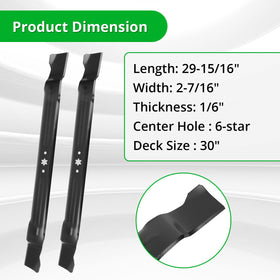 Luxlead high-carbon steel mower blade delivering durable mowing performance.
