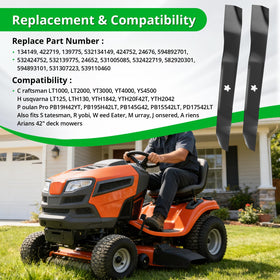 Luxlead high-carbon steel blade delivers durable mowing performance