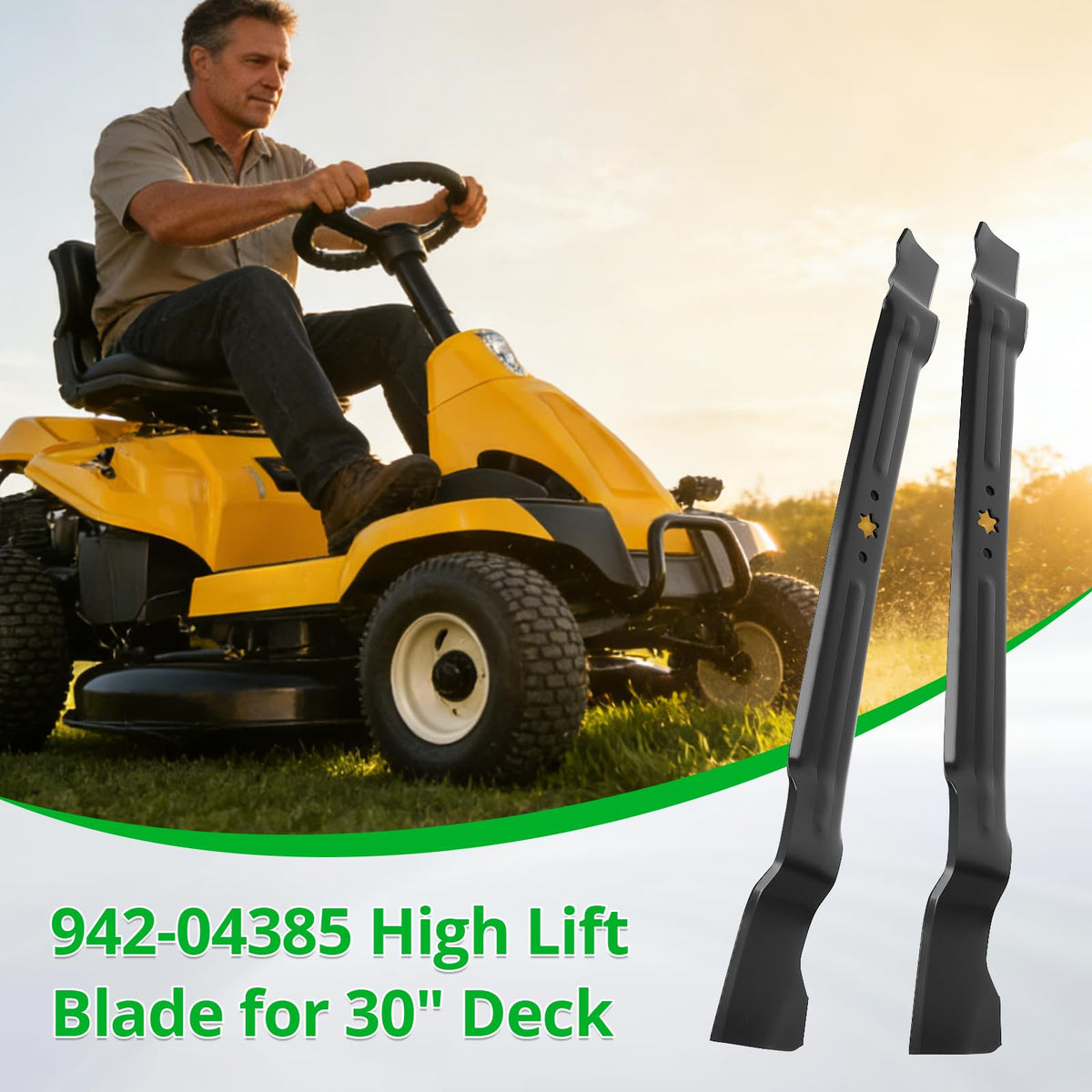 Luxlead replacement blade fits Columbia, Craftsman, Cub Cadet, Murray, and Troy-Bilt models.