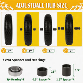 Luxlead solid rubber tire demonstrates zero maintenance and leak-free performance.