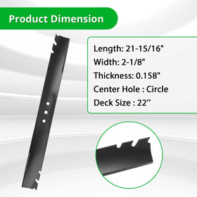Luxlead blade shows three 0-375-inch center holes for secure mounting